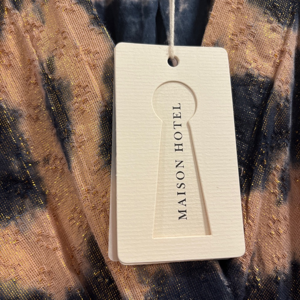 Tie-Dye Long Sleeve Maxi Dress in Blush and Black - Picture 6 of 10
